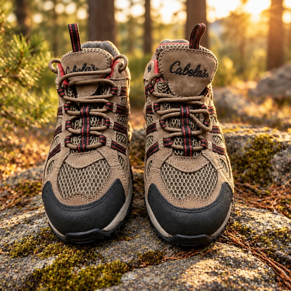 Cabela's Hiking Shoes Men Size 8 D - Red-brown #82-6143 - NEVER WORN